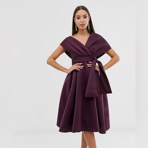 ASOS Fallen Shoulder MIDI Dress